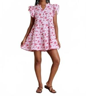 NEW STEWART SIMMONS flutter sleeve dress in alabama